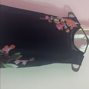 Black flowered blouse